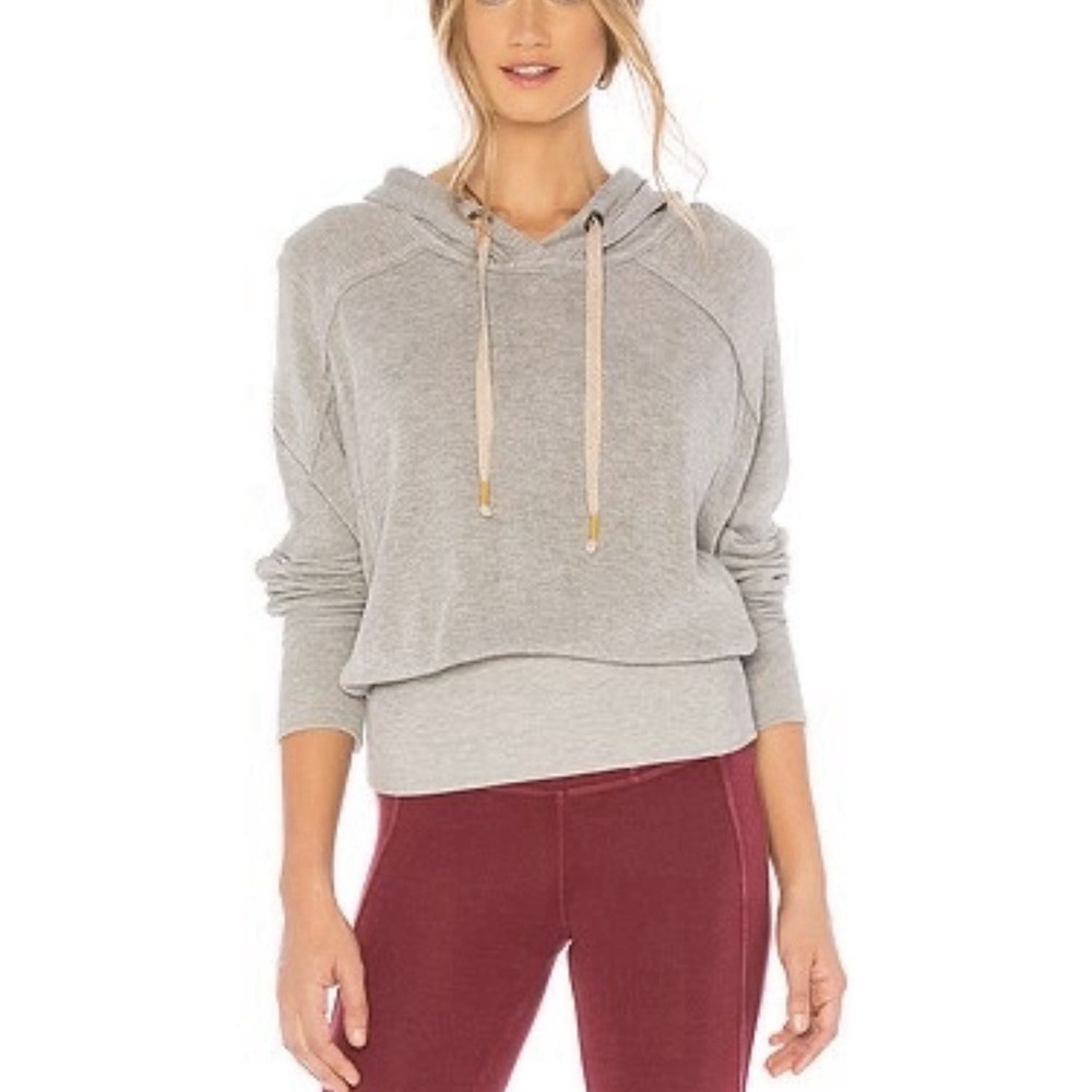 Free People Movement Women's Cropped Hoodie Sweatshirt Sz S Athleisure Workout